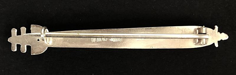 Royal Navy HMS Topaze 1915 Hm silver torpedo pin badge