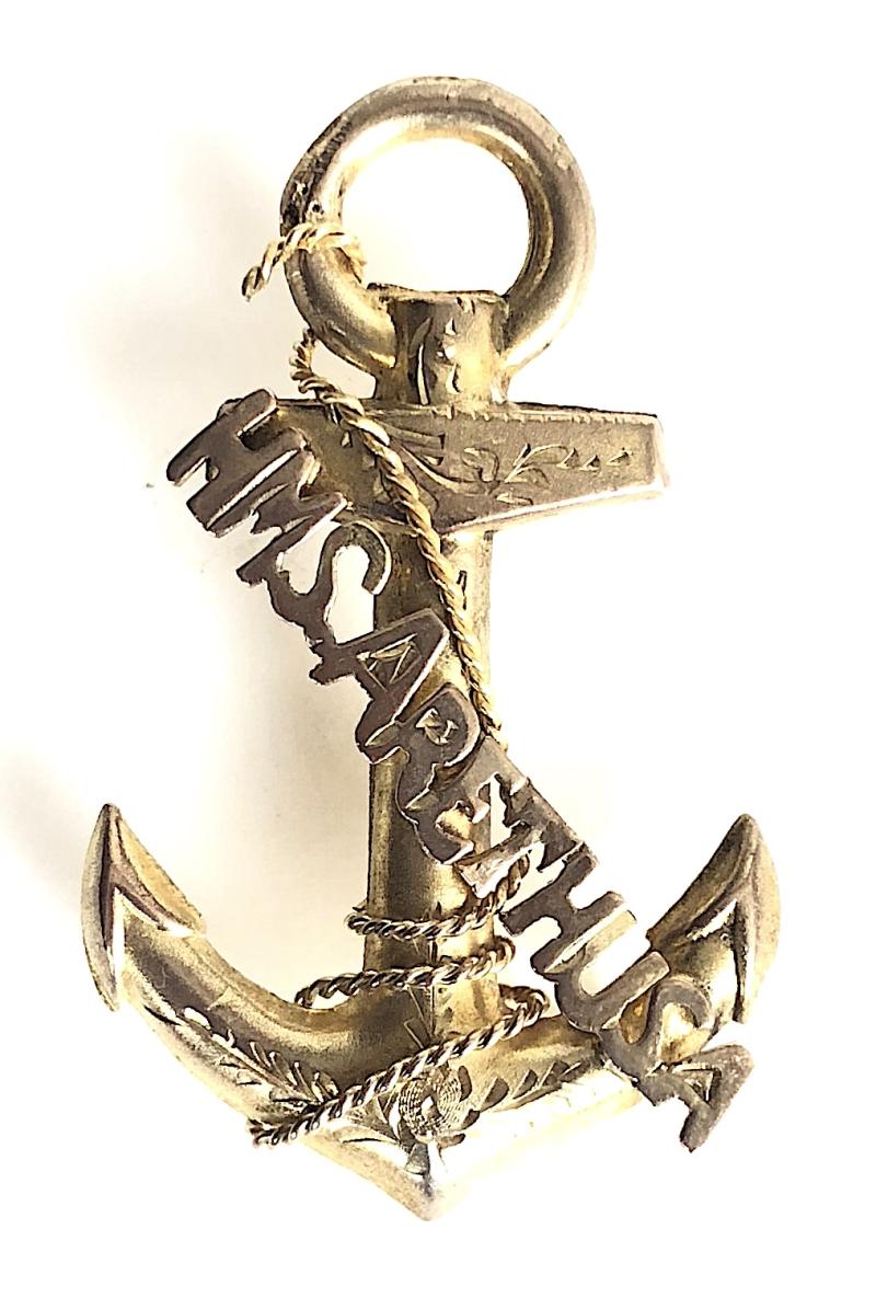 HMS Arethusa 1915 Hallmarked Silver Anchor Brooch
