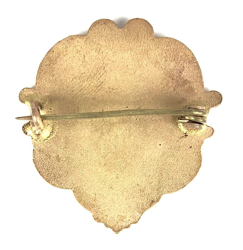 WW1 Royal Navy H.M.S.Bellerophon White Faced Enamel Sweetheart Brooch
